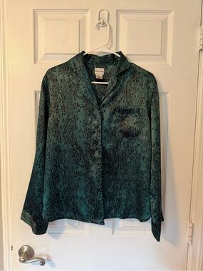 Delicates brand teal patterned top